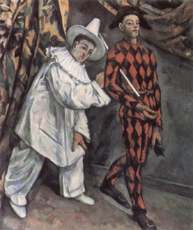 Paul Cezanne Pierrot and Harlequin oil painting picture